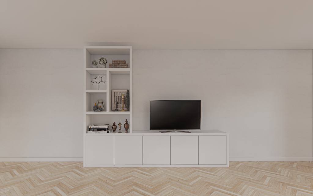 Utrah Fächerschrank - 300x40x250H cm - 5 push-to-open Türen