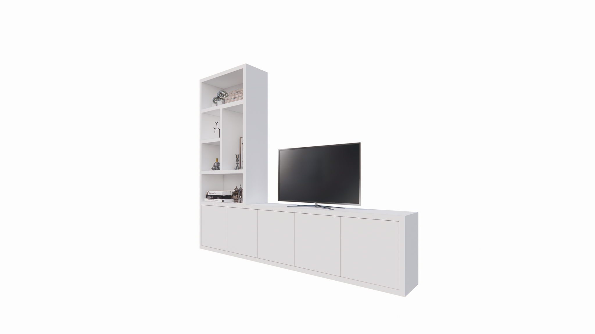 Utrah Fächerschrank - 300x40x250H cm - 5 push-to-open Türen