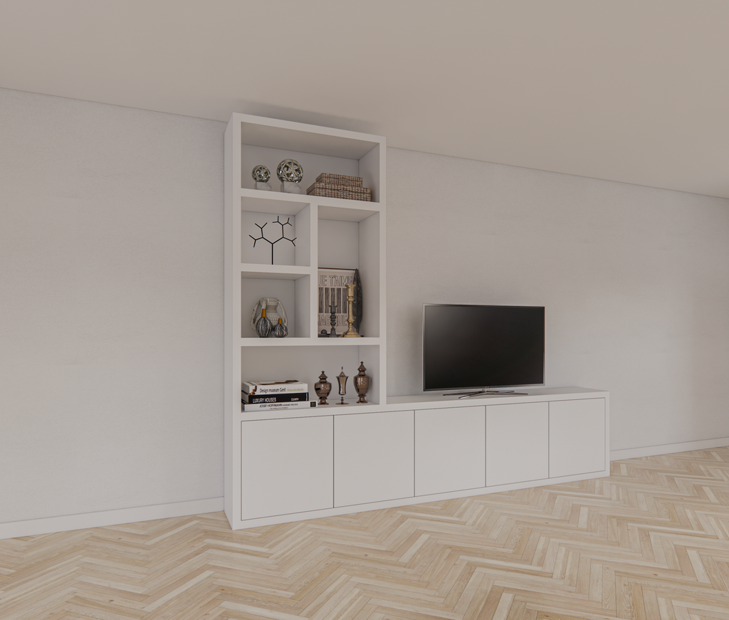 Utrah Fächerschrank - 300x40x250H cm - 5 push-to-open Türen