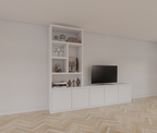 Utrah Fächerschrank - 300x40x250H cm - 5 push-to-open Türen