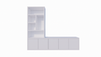 Utrah Fächerschrank - 300x40x250H cm - 5 push-to-open Türen