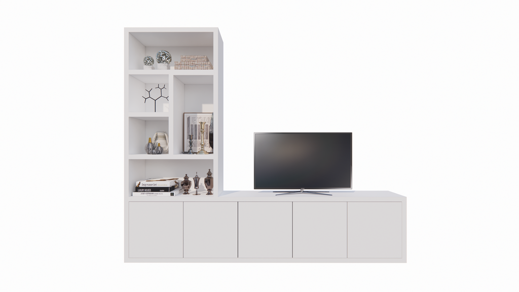 Utrah Fächerschrank - 300x40x250H cm - 5 push-to-open Türen