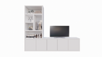 Utrah Fächerschrank - 300x40x250H cm - 5 push-to-open Türen