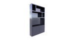 TV-Kleiderschrank Isla Bonita - 150x30x240H cm - Eiche - schlichtes Design - 2 grifflose Türen - TV-Fach - Cinewall - offene Einlegeböden - Eichenfurnier