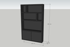 TV-Kleiderschrank Isla Bonita - 150x30x240H cm - Eiche - schlichtes Design - 2 grifflose Türen - TV-Fach - Cinewall - offene Einlegeböden - Eichenfurnier