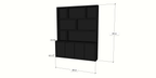 Fächerschrank Korsika - 200x20/40x240H cm - 5cm Fachbodenstärke - klares Design - Oberschrank weniger tief als Unterschrank - offene Fachböden - 4 grifflose Push-to-open-Türen