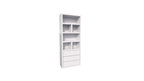 Sideboard Dallas - 90x40x230H cm - schlankes Design - offene Fächer - 3 grifflose Soft-Close-Schubladen - 5cm Fachbodenstärke