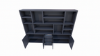 Tolosa Fächerschrank - 290x46x240H cm - offene Fächer - schlankes Design - push-to-open Schubladen und Türen