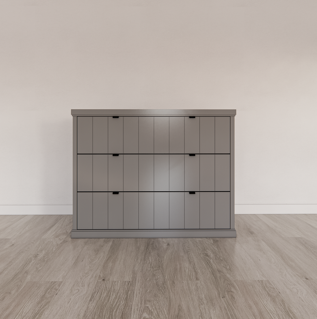 Kommode Vannes - 120x45x95H cm- 3 Soft-Close-Schubladen - modernes Design