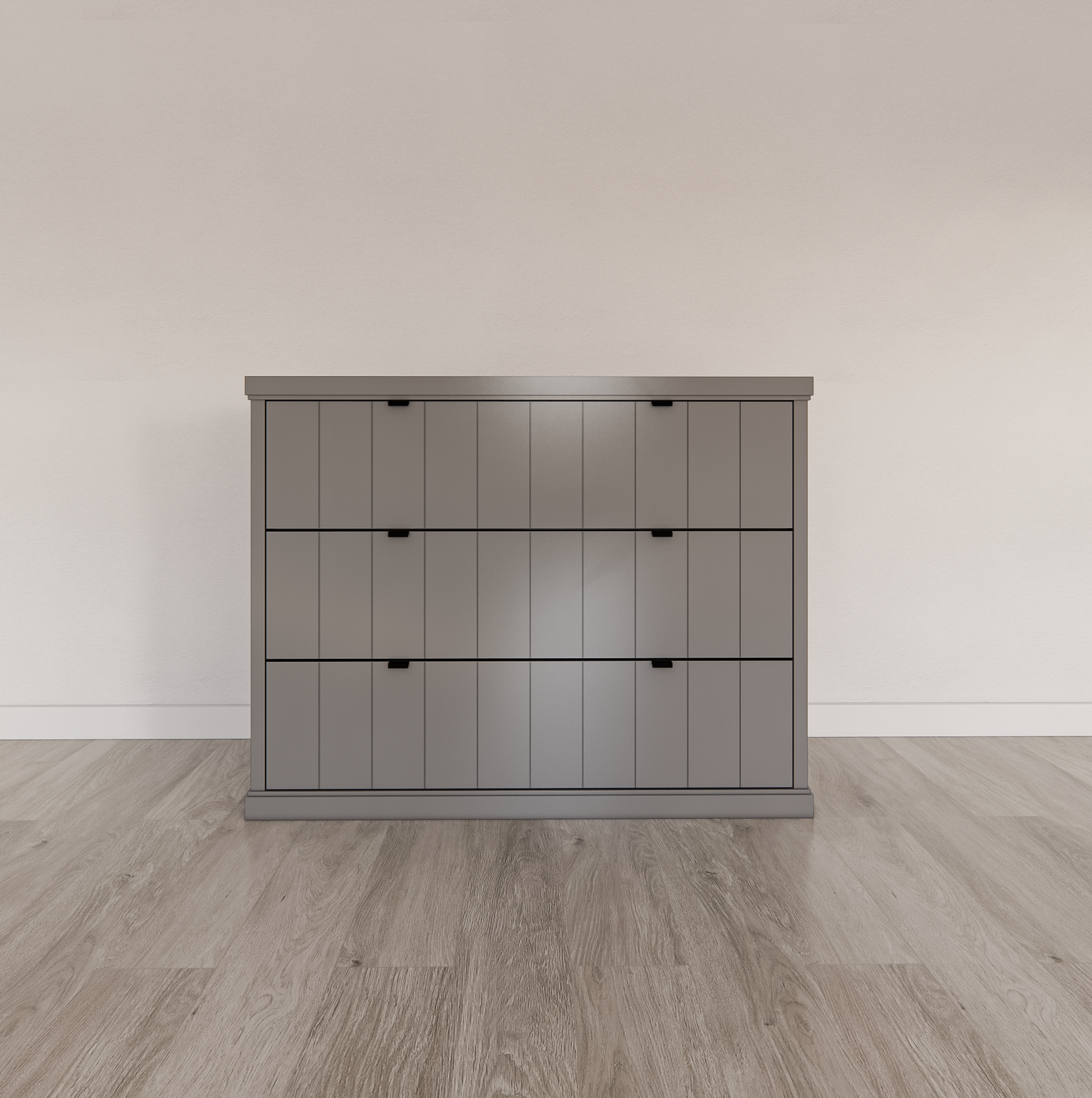 Kommode Vannes - 120x45x95H cm- 3 Soft-Close-Schubladen - modernes Design