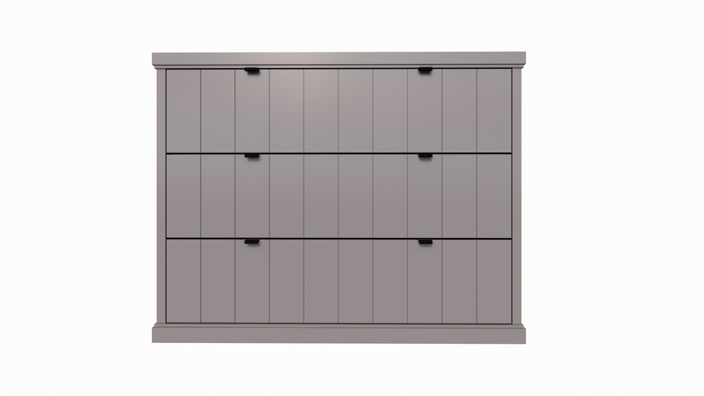 Kommode Vannes - 120x45x95H cm- 3 Soft-Close-Schubladen - modernes Design