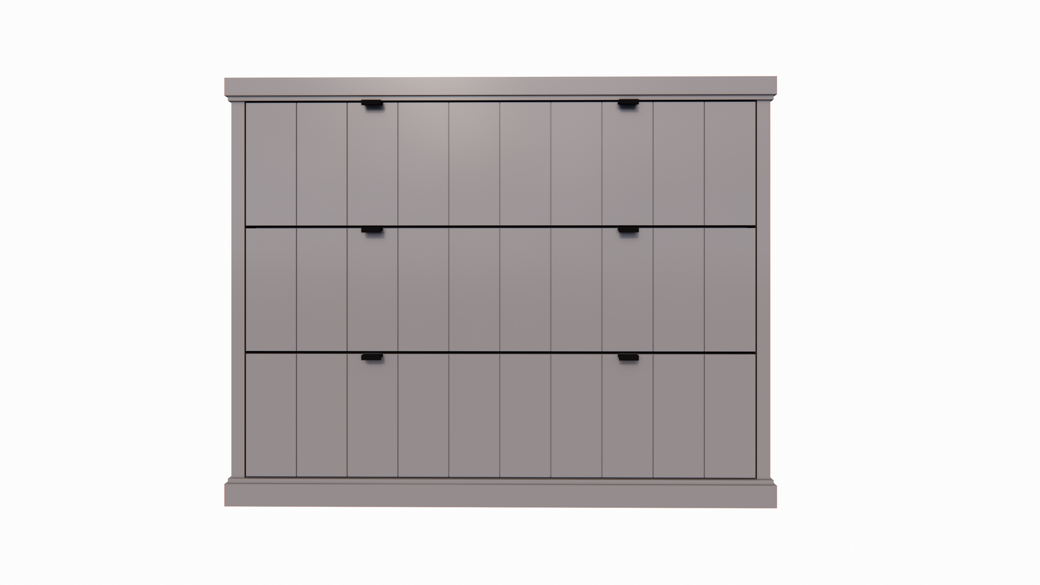 Kommode Vannes - 120x45x95H cm- 3 Soft-Close-Schubladen - modernes Design