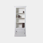 Venetia Bücherregal - 75x35x190H cm - kleines Bücherregal - 3 Fachböden - 1 Flügeltür