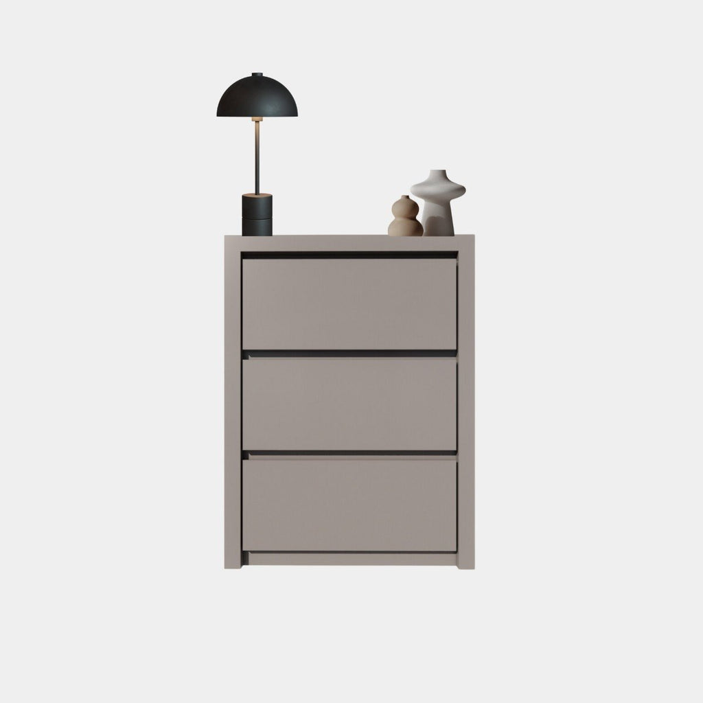 Nachttisch/Schubladenblock Vigo - 45x55x60H cm - 3 grifflose Soft-Close-Schubladen - schlankes Design