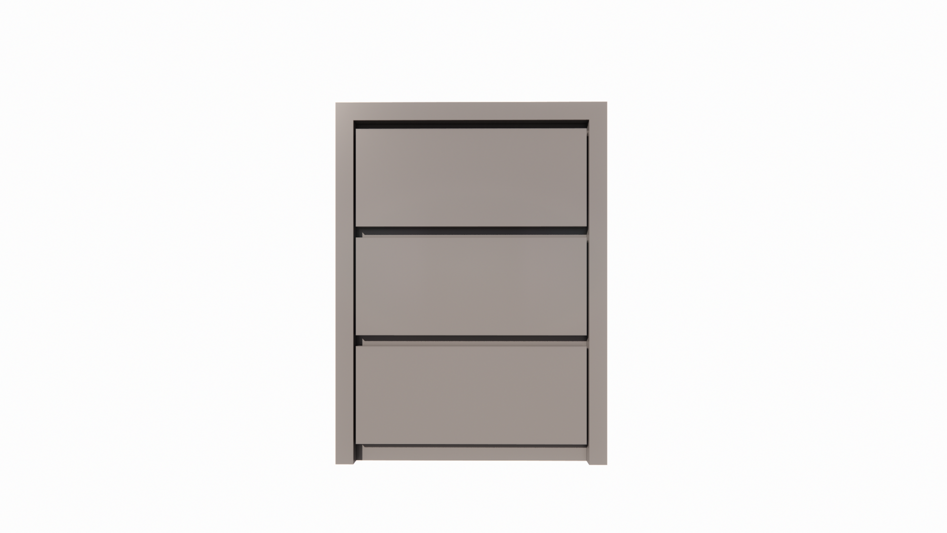Nachttisch/Schubladenblock Vigo - 45x55x60H cm - 3 grifflose Soft-Close-Schubladen - schlankes Design