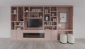 TV-/Bürofachschrank Viterbo mit Kamin - 460x40x255H cm - 5cm Fachbodenstärke - PREIS AUF ANFRAGE