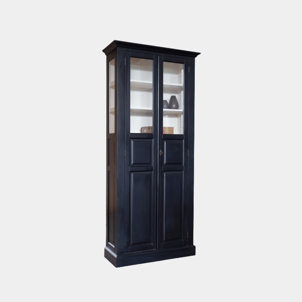 Vitrine Cape Class - 95x50x230H cm - 4 Einlegeböden - Seiten aus Glas - lange Flügeltüren - Glasvitrine - geschlossene Türen