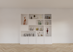 Vlore Fächerschrank - 250x35x240H cm - push to open Türen - Oberschrank 2 Türen - schlichte Ausführung