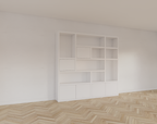 Vlore Fächerschrank - 250x35x240H cm - push to open Türen - Oberschrank 2 Türen - schlichte Ausführung