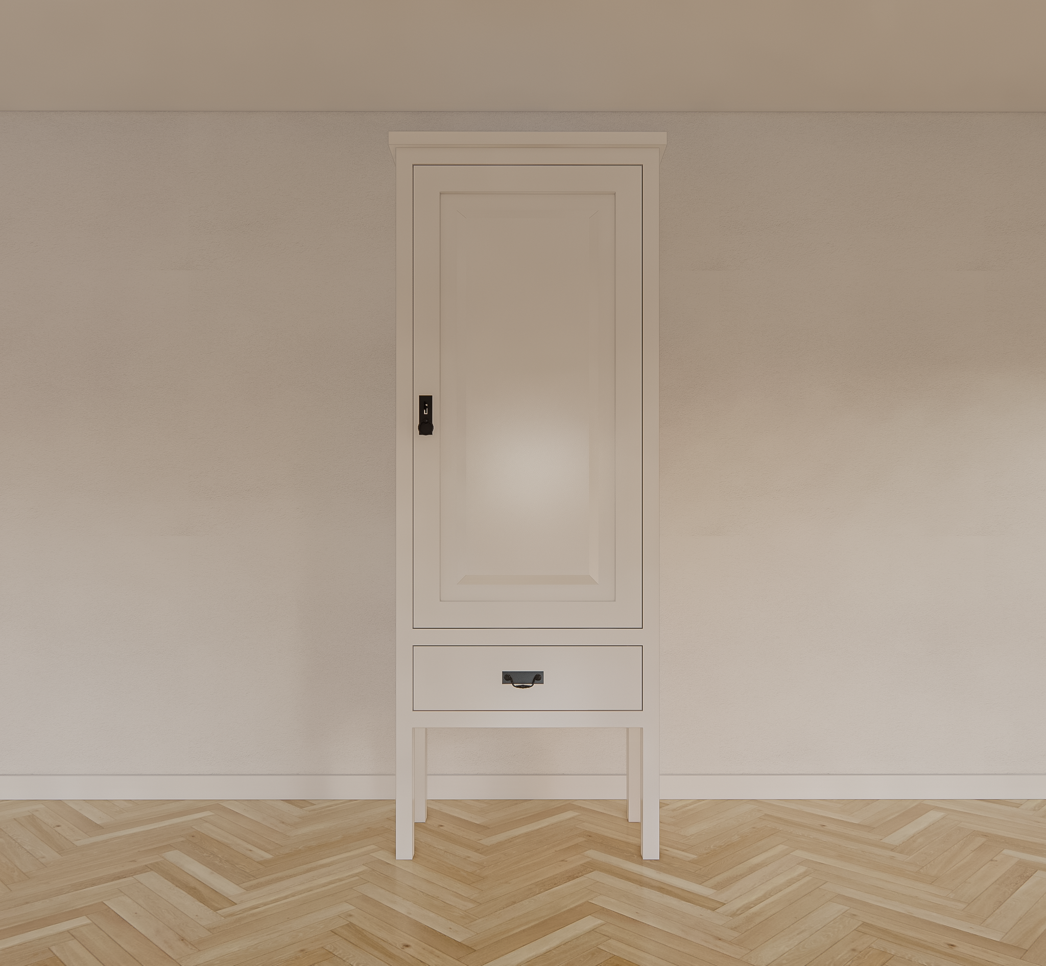 Volos Schrank - 80x40x220H cm - Schrank auf Beinen