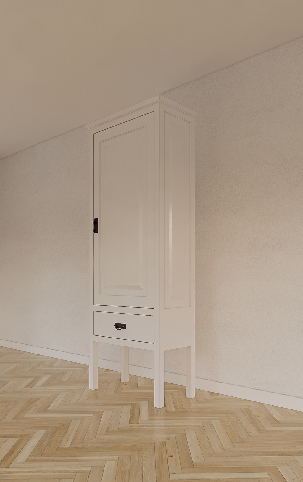 Volos Schrank - 80x40x220H cm - Schrank auf Beinen