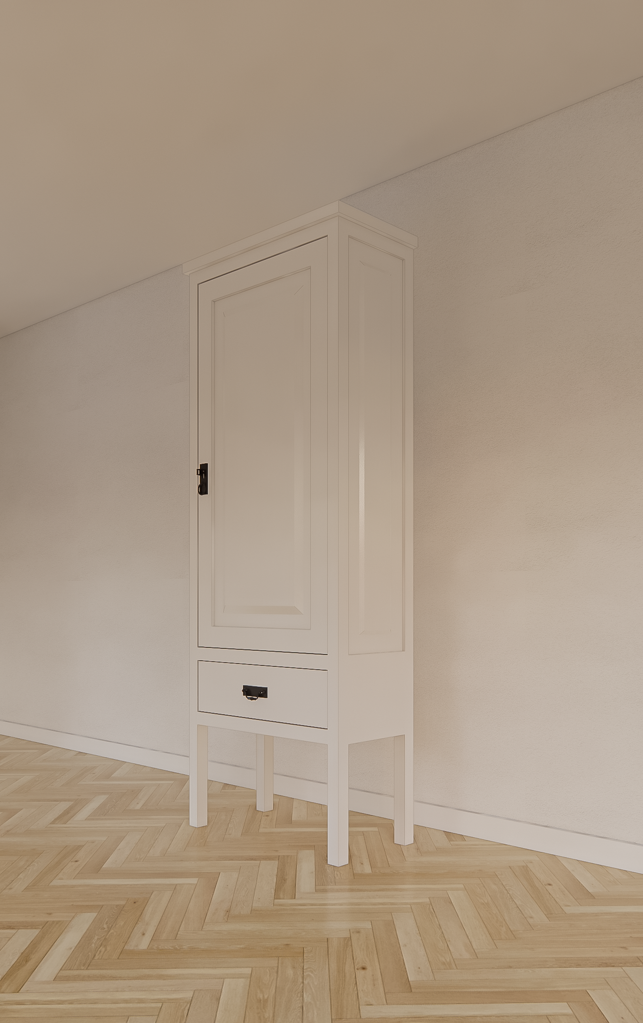 Volos Schrank - 80x40x220H cm - Schrank auf Beinen