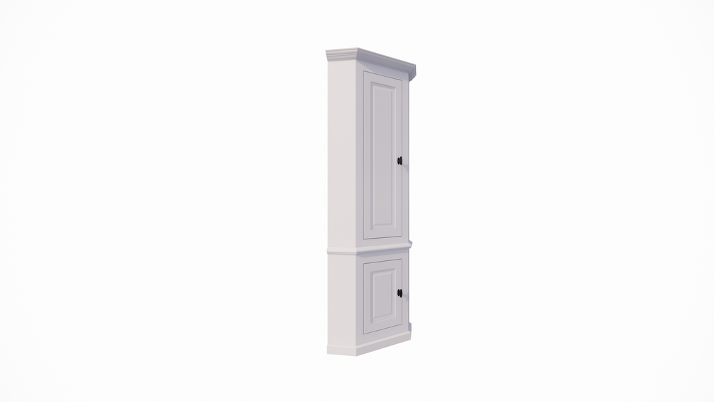 Eck-Kleiderschrank Willemstad - 60x60x230H cm - 2 geschlossene Flügeltüren - rustikale Ausführung