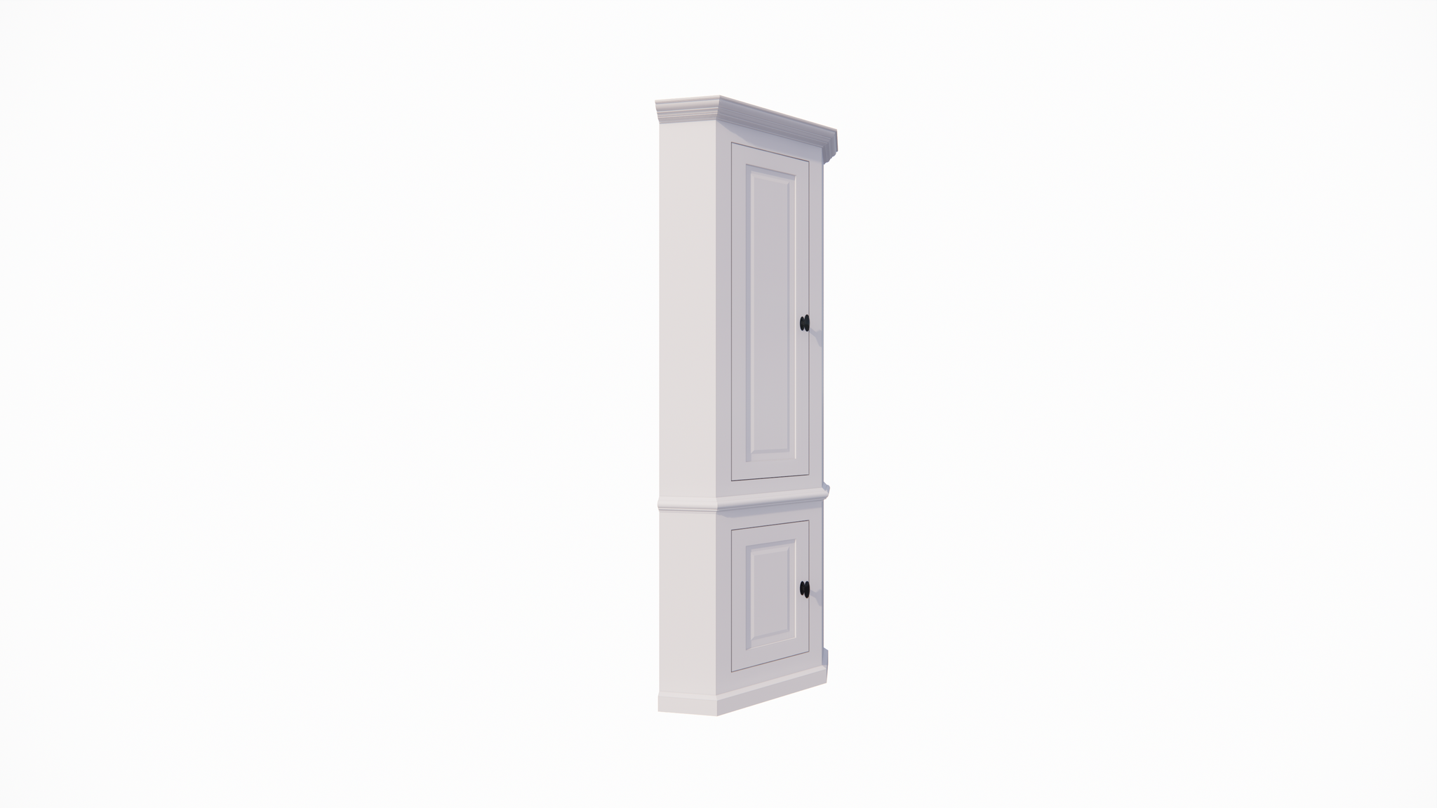 Eck-Kleiderschrank Willemstad - 60x60x230H cm - 2 geschlossene Flügeltüren - rustikale Ausführung
