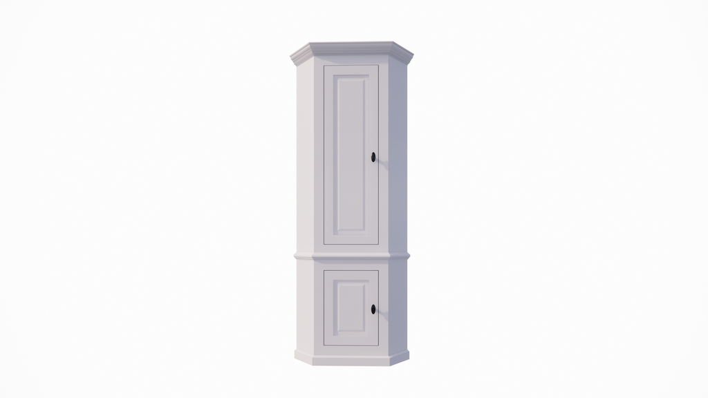 Eck-Kleiderschrank Willemstad - 60x60x230H cm - 2 geschlossene Flügeltüren - rustikale Ausführung