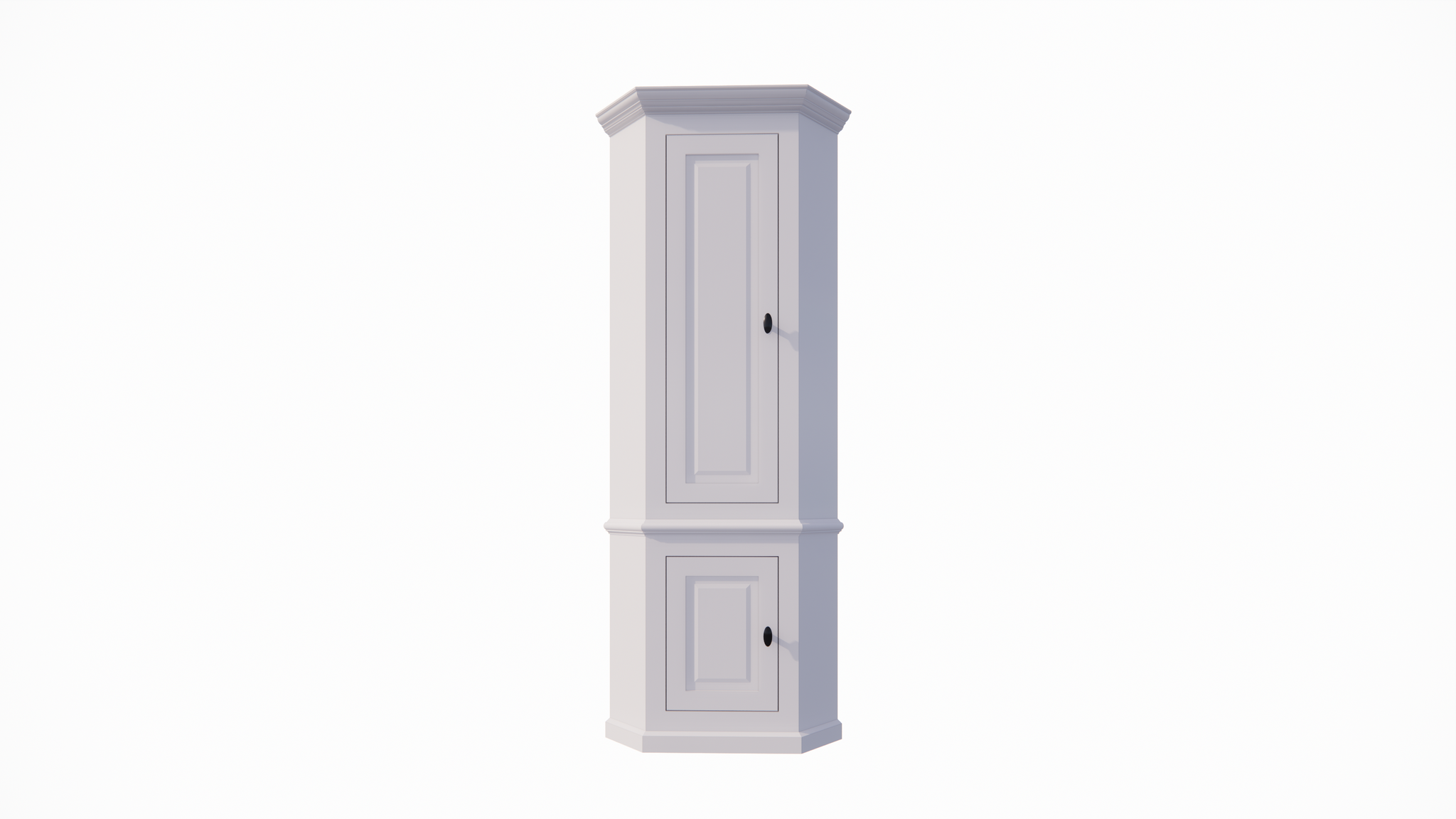 Eck-Kleiderschrank Willemstad - 60x60x230H cm - 2 geschlossene Flügeltüren - rustikale Ausführung