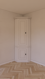 Eck-Kleiderschrank Willemstad - 60x60x230H cm - 2 geschlossene Flügeltüren - rustikale Ausführung