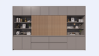 TV-Fachschrank/TV-Schrank Winterberg - 400x40x240H cm - Cinewall - TV-Fach - mit Schiebetüren - 12 Push-to-open-Türen - 4 grifflose Soft-Close-Schubladen - schlankes Design - zerlegbar - 5cm Fachbodenstärke