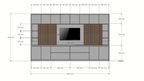 TV-Fachschrank/TV-Schrank Winterberg - 400x40x240H cm - Cinewall - TV-Fach - mit Schiebetüren - 12 Push-to-open-Türen - 4 grifflose Soft-Close-Schubladen - schlankes Design - zerlegbar - 5cm Fachbodenstärke