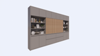 TV-Fachschrank/TV-Schrank Winterberg - 400x40x240H cm - Cinewall - TV-Fach - mit Schiebetüren - 12 Push-to-open-Türen - 4 grifflose Soft-Close-Schubladen - schlankes Design - zerlegbar - 5cm Fachbodenstärke