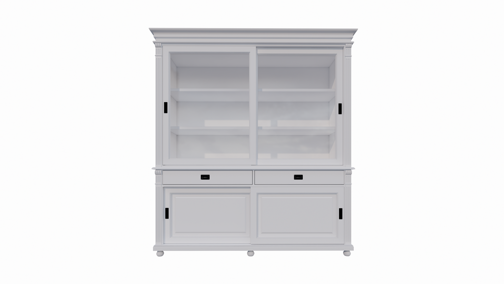 Buffetschrank Zanthus - 200x50x230H cm - runde Beine - Schiebetüren - Soft-Close-Schubladen
