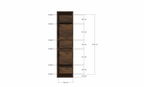 Sideboard Zoutelande - 50x42x205H cm - Eiche - offene Regale