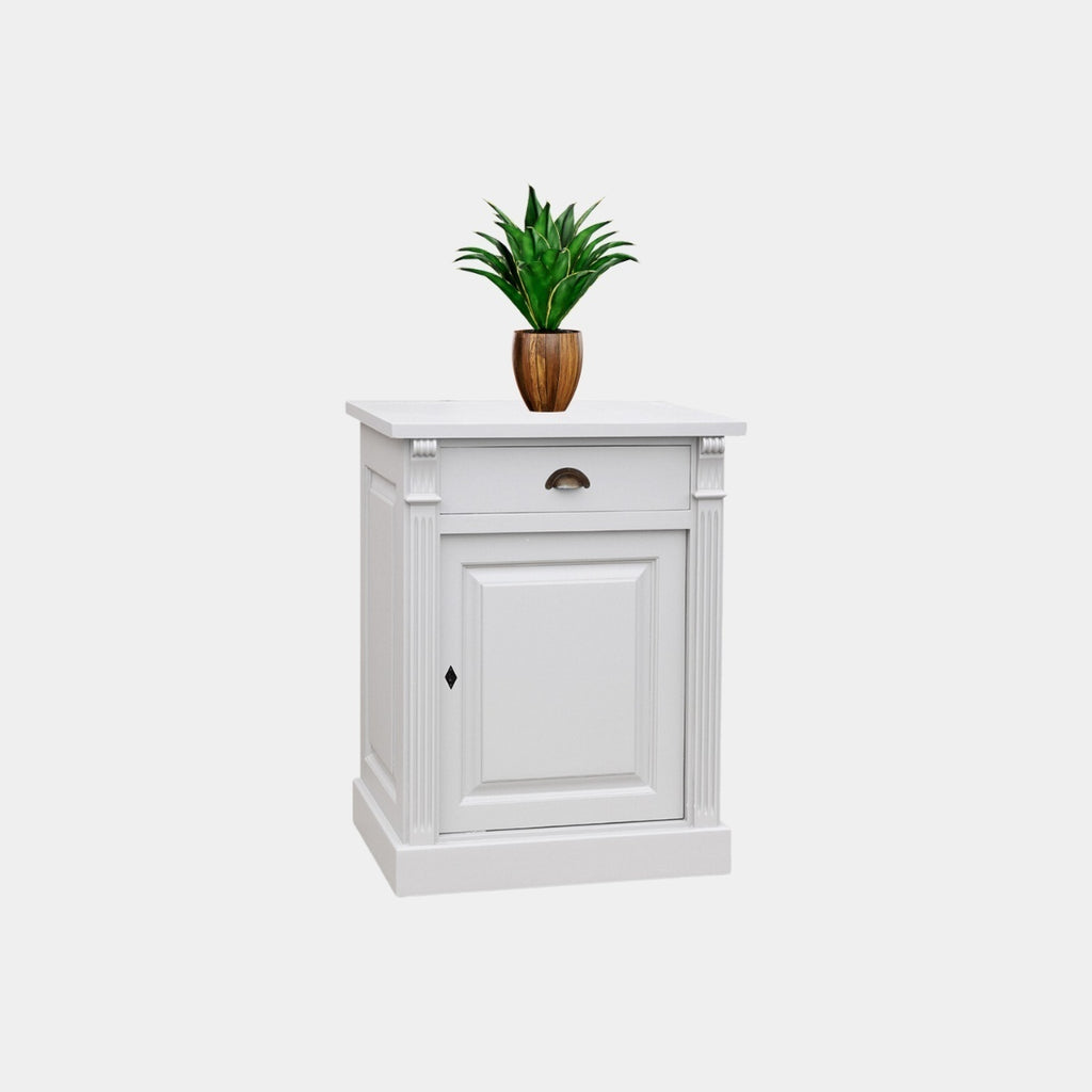 Nachttisch Zwolle - 70x50x90H cm - 1 Schublade - 1 Tür - rustikale, klassische Ausführung